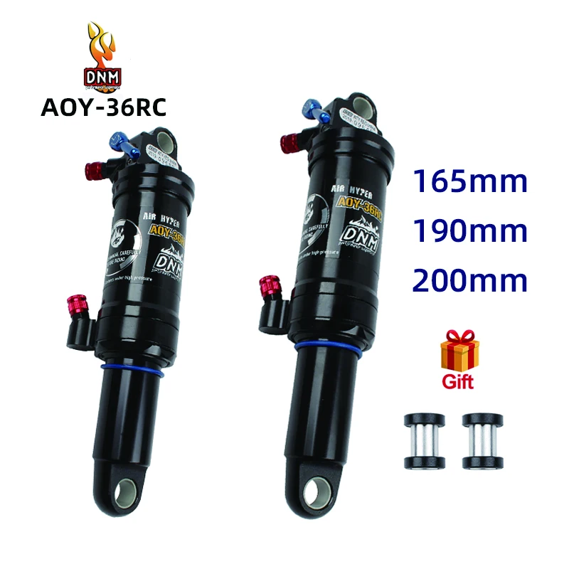 DNM mtb rear shock 165mm 190mm 200mm AOY-36RC XCsoft tail manual control lockable rebound bike air rear shock riding piece