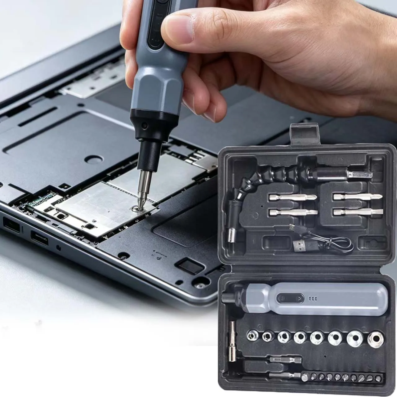 Rechargeable Electric Screwdriver Set With Flexible Shaft For Impact Driver Power Drill Cordless 3.6V Lithium For Battery Tool K