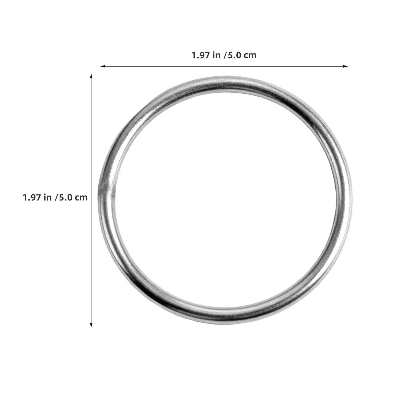 12Pcs Stainless Steel Welded Rings 50Mm Heavy Duty O Rings for Jewelry Making DIY Craft Hoops Stainless Steel Marine Hardware