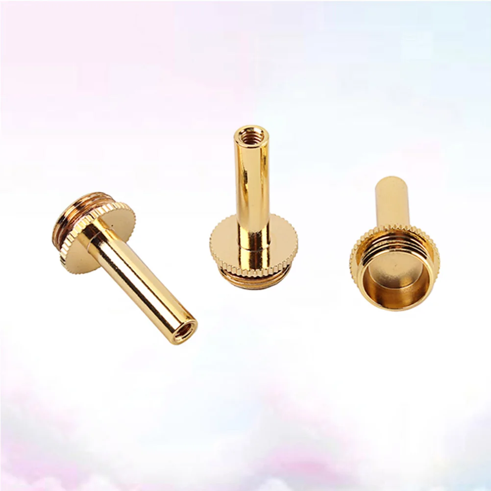 3 Pcs Trumpet Parts Connecting Rod Screw Brass Instrument Accessory Piston Repair Tool