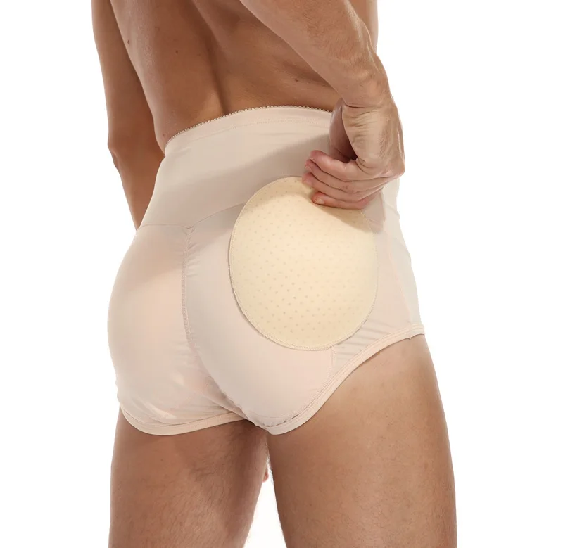 

New version of 2 pieces of men's butt-lifting pants, front egg sac opening and rear buttocks sexy boxer shorts