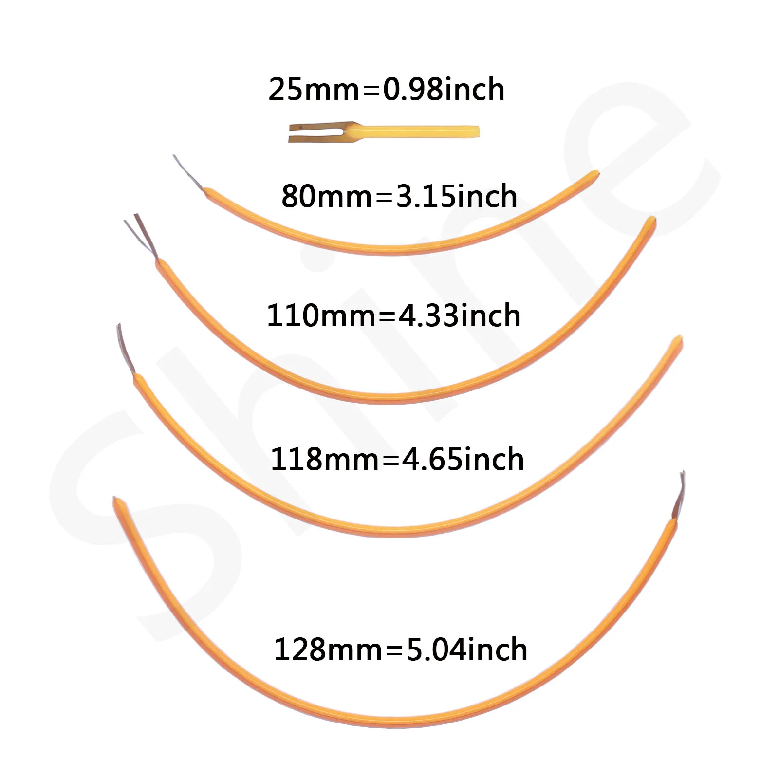 25mm 80mm 110mm 128mm 190mm 352mm elektroda kierunkowa elastyczna żarówka LED 3V ciepła żarówka edisona części lampy diody DIY