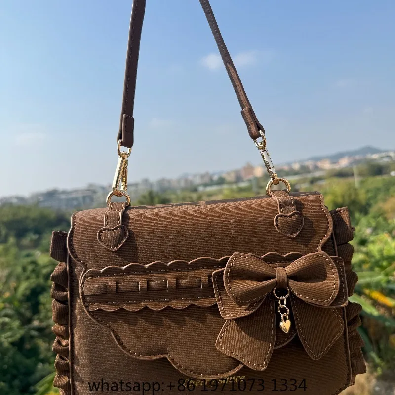 Lolita Bow Bag Original Classicbolsos Mujer Commuter Hand Bags for Woman Square Sac Femme Elegant Bolsas Shoulder Bolso
