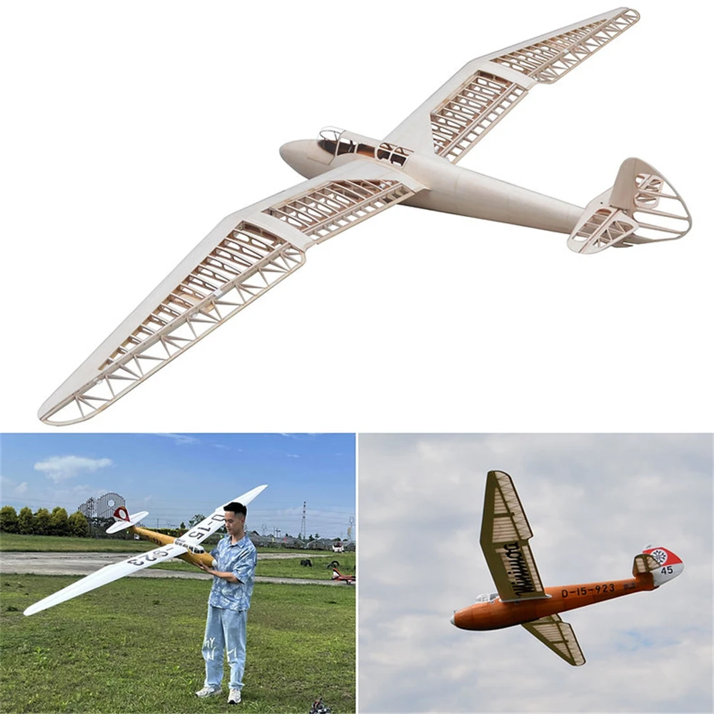 

Аэро-модель Tony Ray Minimoa Mo2a, размах крыльев 2884 мм, масштаб 1/6, SD7032, комплект планера с воздушным профилем из бальзая, радиоуправляемый самолет