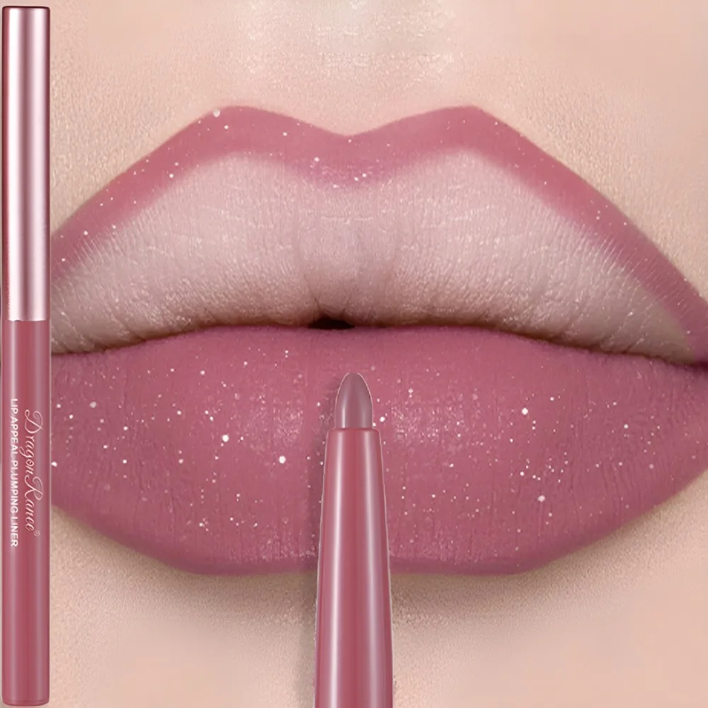 Lápiz Labial Mate Color Malva, Larga Duración, Resistente al Agua, Antiadherente, Delineador de Labios en Barra, Contorno de Labios Aterciopelado, Maquillaje Natural Suave