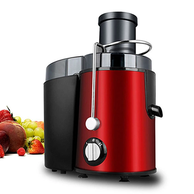 400W Juicer 550ML Screw Cold Press Extractor Filter Free Easy Wash Electric Fruit Juicer Machine Large Caliber Red 220V-240V