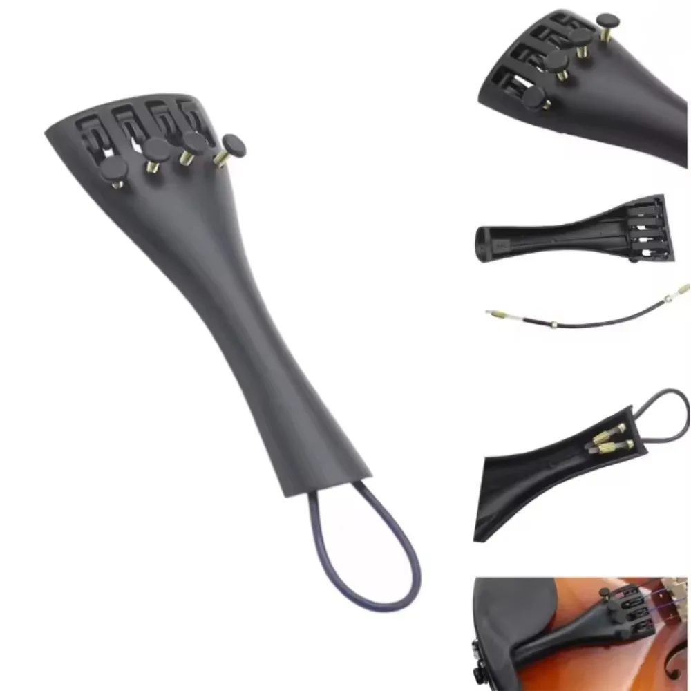 1PC Aluminum Violin Tailpiece for 3/4 & 4/4 Violin, Universal Replacement Part, Stringed Musical Instrument Accessory