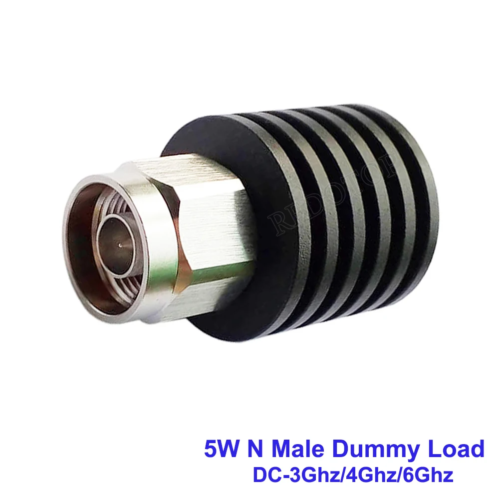 1Pcs 5W N Male/N FemaleRF Coaxial Termination Dummy Load DC-3GHz/4Ghz/6GHz 50 Ohm Connector Nickel Plated for RF Accessories
