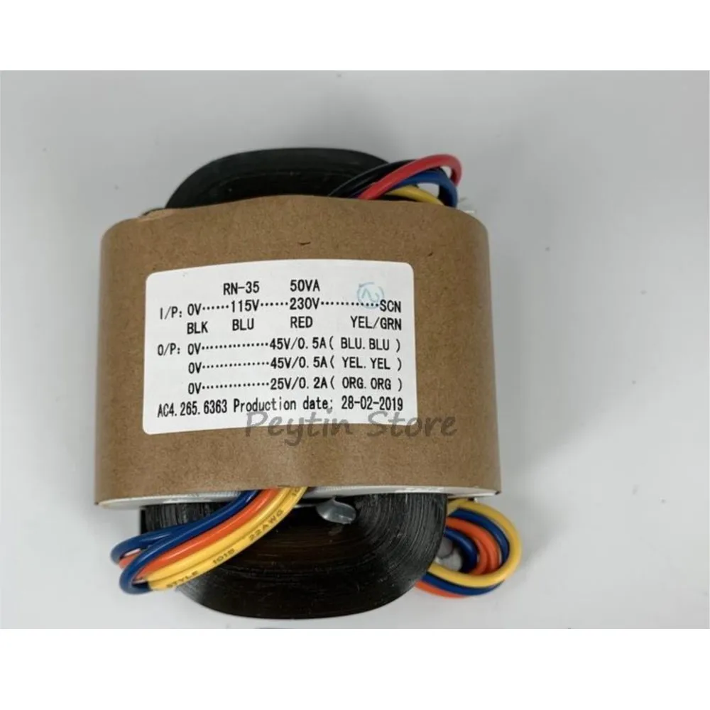 1Pc 50W 50VA Input 0V-115V-230V-SCN Output 0-45V 0-45V 0-25V R-type Power Transformer