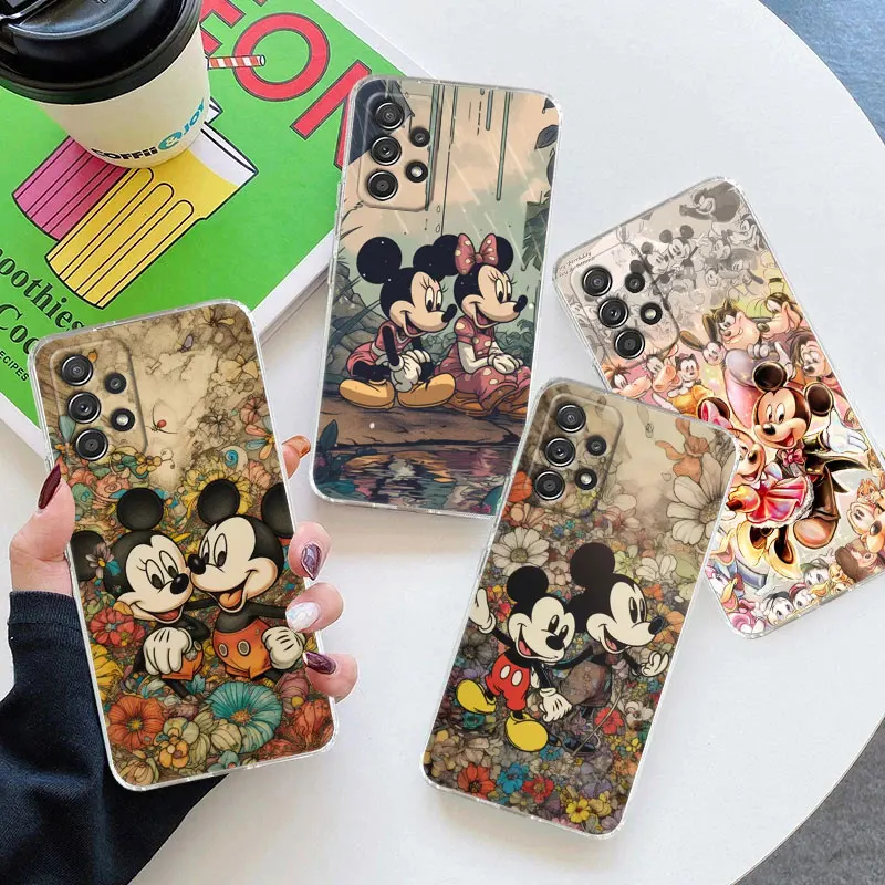 

Disney Mouse Minnie Mickey For Samsung Galaxy A55 Case A54 A52 A53 Coque A15 A14 A13 A21S A23 A34 A35 A33 A72 Clear Phone Cover