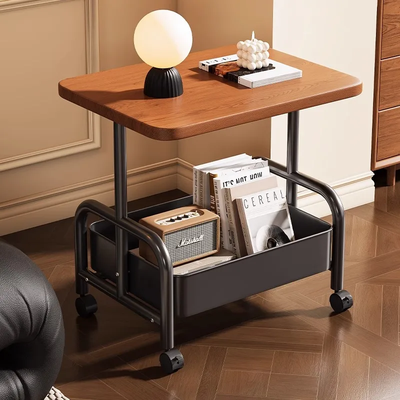 

Sofa side table removable coffee table living room household tea table trolley storage side