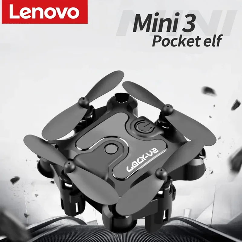 Lenovo-Mini Dron elfo de bolsillo V2 con cámara 4k 1080p Fpv Rc, Dron Profesional de cinco caras para evitar obstáculos, helicóptero de juguete