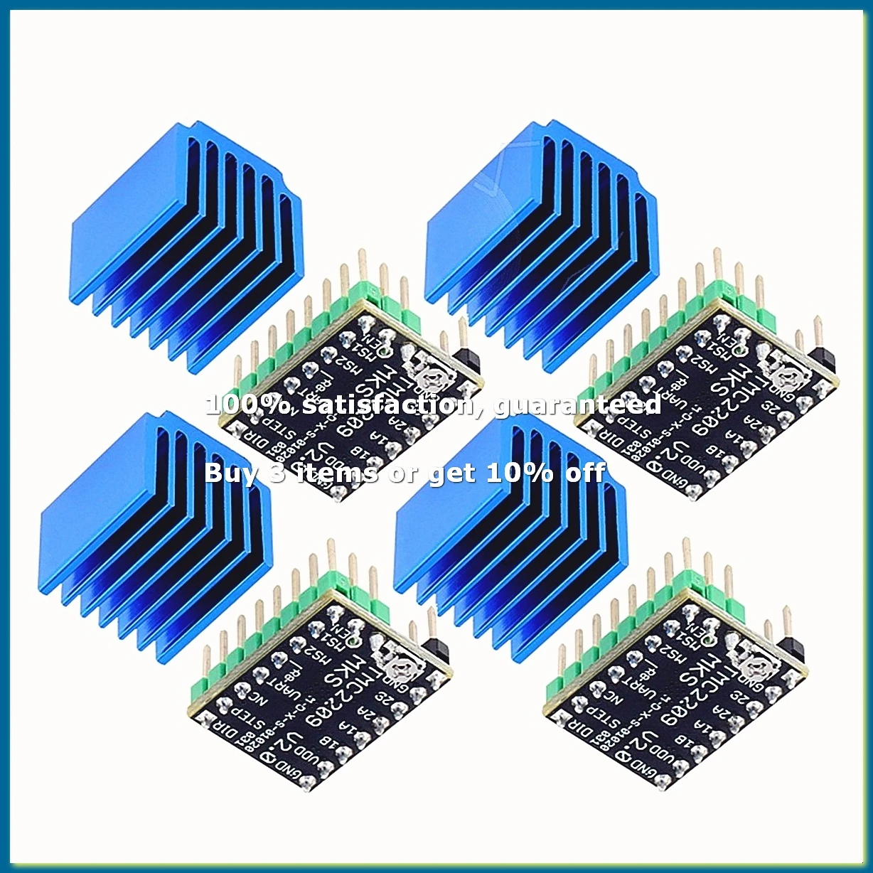 4Set TMC2209 V2.0 Stepper Motor Driver Fit for 3 V3 Control Board 3D Printer Parts Replace A4988 Support UART