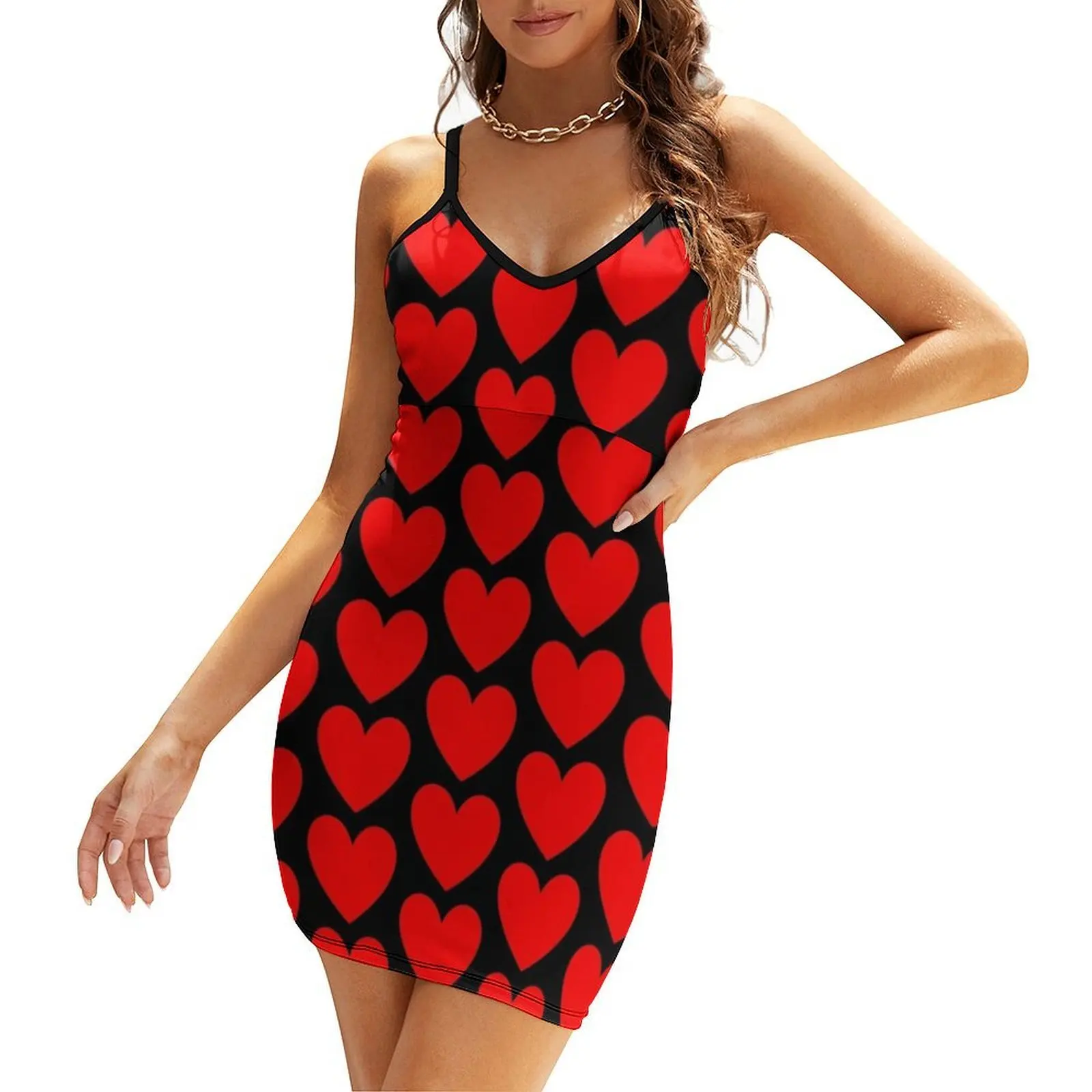 

Hearts Sling Dress dresses for special events women's evening dresses 2025 sexy dress summer women's suit