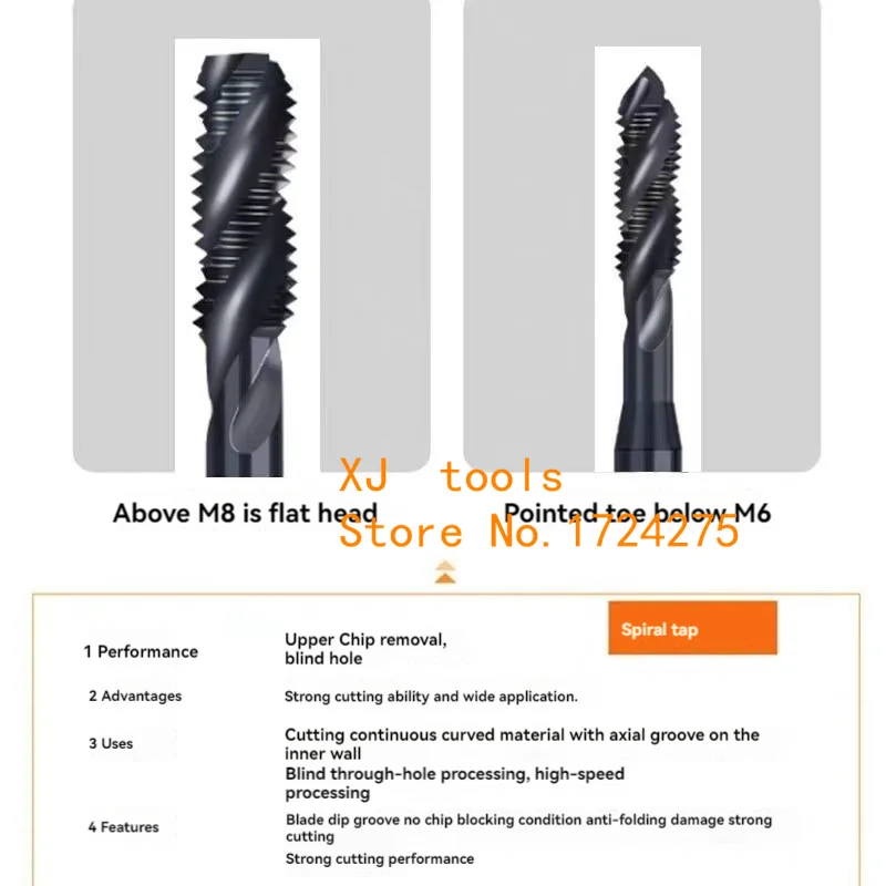 Korea YG-1 T1152 HSSE American INOX Spiral Fluted Tap UNC UNF 8-32/10-24 1/4-20 5/8 1/2 7/16 9/16 3/4 Machine Screw Thread Taps