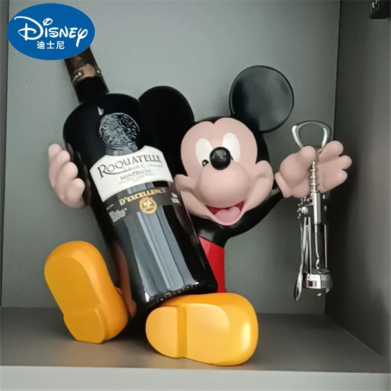 

Статуя Микки Мауса Disney, стеллаж для вина, статуя из искусственной смолы, модное украшение для комнаты, подарок на Рождество