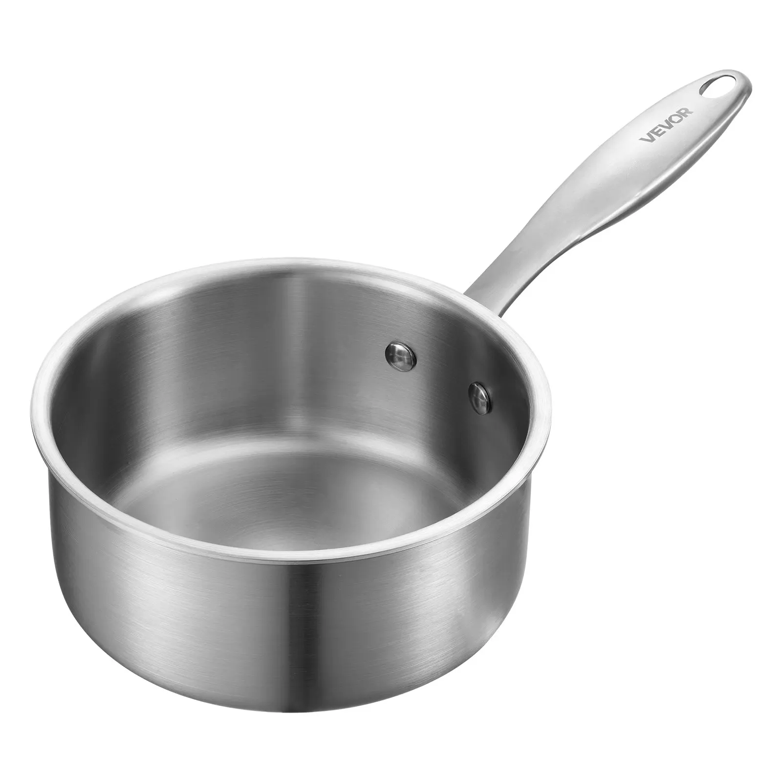 

1.5 QT Saucepan With Steamer, Stainless Steel Saucepan With Glass Lid, Multipurpose Nonstick Stainless Steel Sauce Pot With