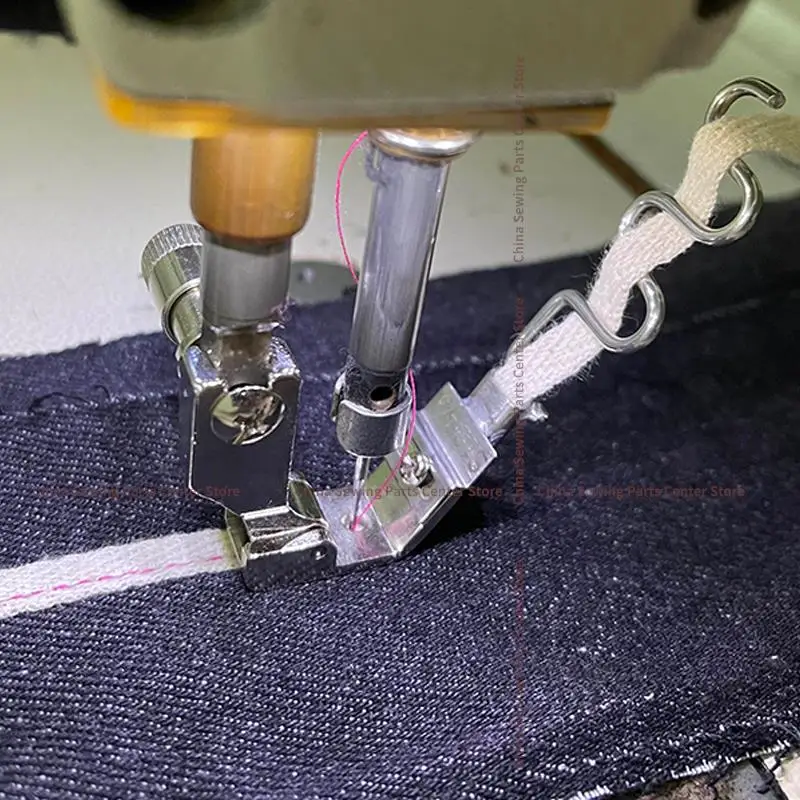 S10A Baskı Ayağı Arka Yaka Dokuma Dantel Ayak Kılavuz Kemer Kauçuk Elastik Kemer Baskı Ayağı Çelik Tel ile Endüstriyel Dikiş