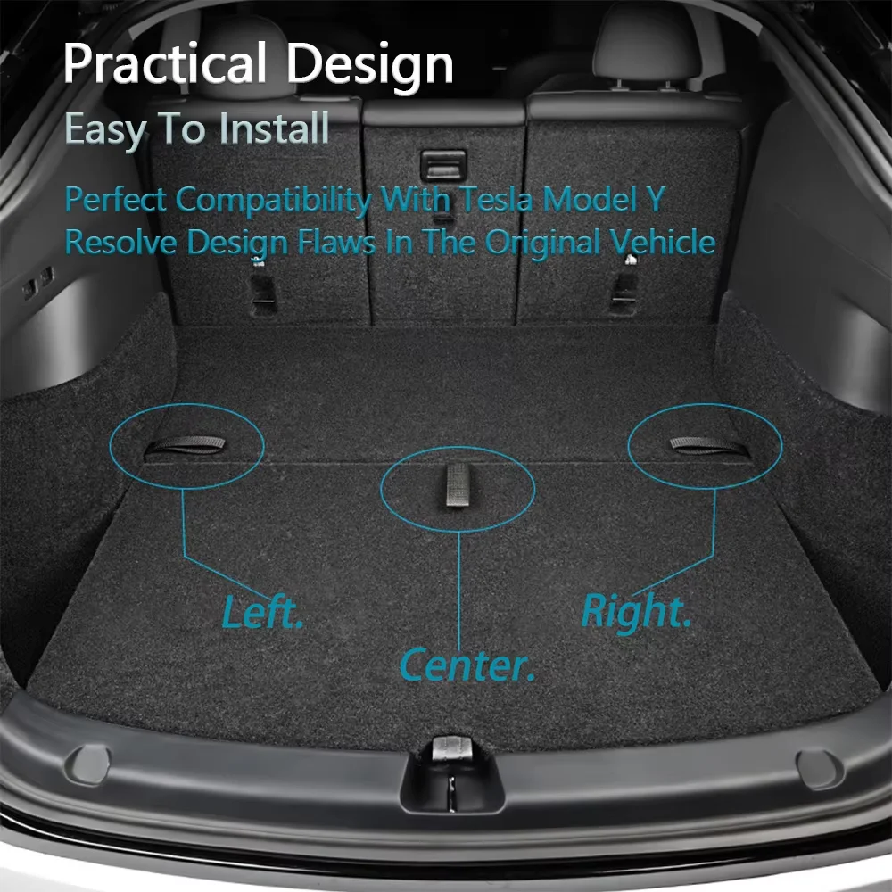 Trunk Cargo Cover Pull Strap for Tesla Model Y 2020-2026 Rear Trunk Hatch Lid Handle Rope DrawString Stowing Tidying Accessories