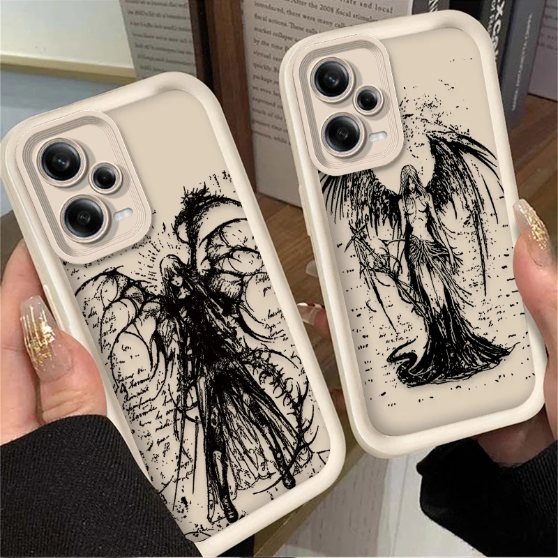 Luxury Death Demon Black Angel Case for Xiaomi Redmi Note 13 12 11 Pro Plus 4G 5G 12S 11S 10S 10 9 9S Redmi 14C 13C 12C A3 12