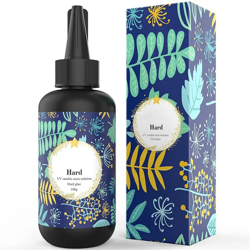 

B17B 10X УФ-смола - 100 г Кристально чистый твердый клей Эпоксидная смола для отверждения ультрафиолетового излучения для изготовления ювелирных изделий своими руками, ремесленного украшения