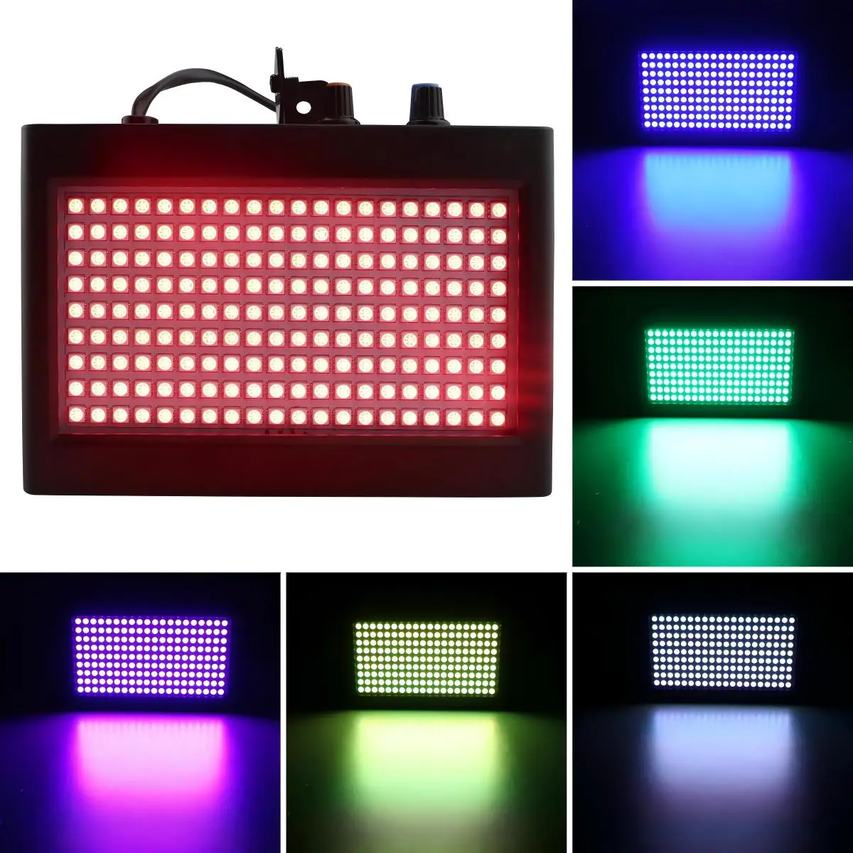 Fireions 180 LED SMD Strobe Light 35W RGB Stepless Speed Control Voice Control Remote Control Self-propelled house party