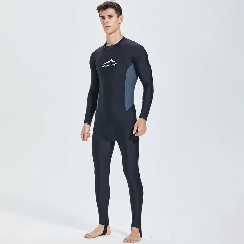 Men Full Body UV Protection Surfing Kayaking Bathing Diving Suit Lycra UPF50+Quick-Drying Beach Swim Jellyfish Rash Guard