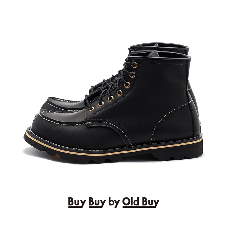 

Vintage Handmade 875 Genuine Leather ort Boots ex Work Boots Rubber Outsole Flat Heel Retro Sle for Couples