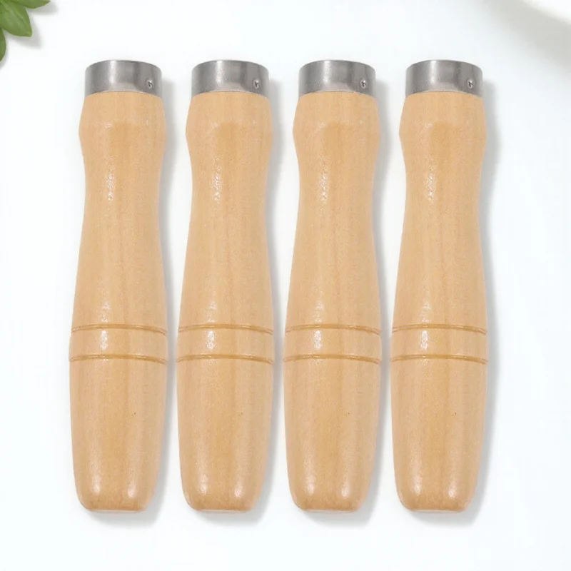 

4pcs Wooden Handle Replacement Ergonomic Sturdy Rasp Grip For Craft Making Multipurpose Tool Hand Portable Rasp Handle Tools