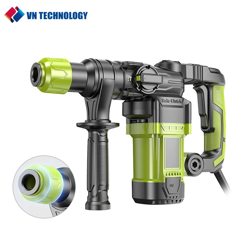 Rotary Hammer Drill Electric Impact Drill Hammer Rotary Electric Pick with Auto Clutch Hammer/Pickaxe/Drill 3in1 220V