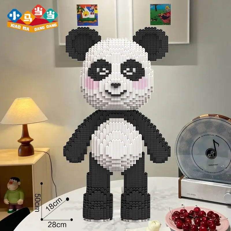 

Набор строительных блоков Kawaii Panda, совместимый с кубиками Лего, головоломки ручной работы, декоративные элементы, подарки на день рождения с изображением маленького медвежонка