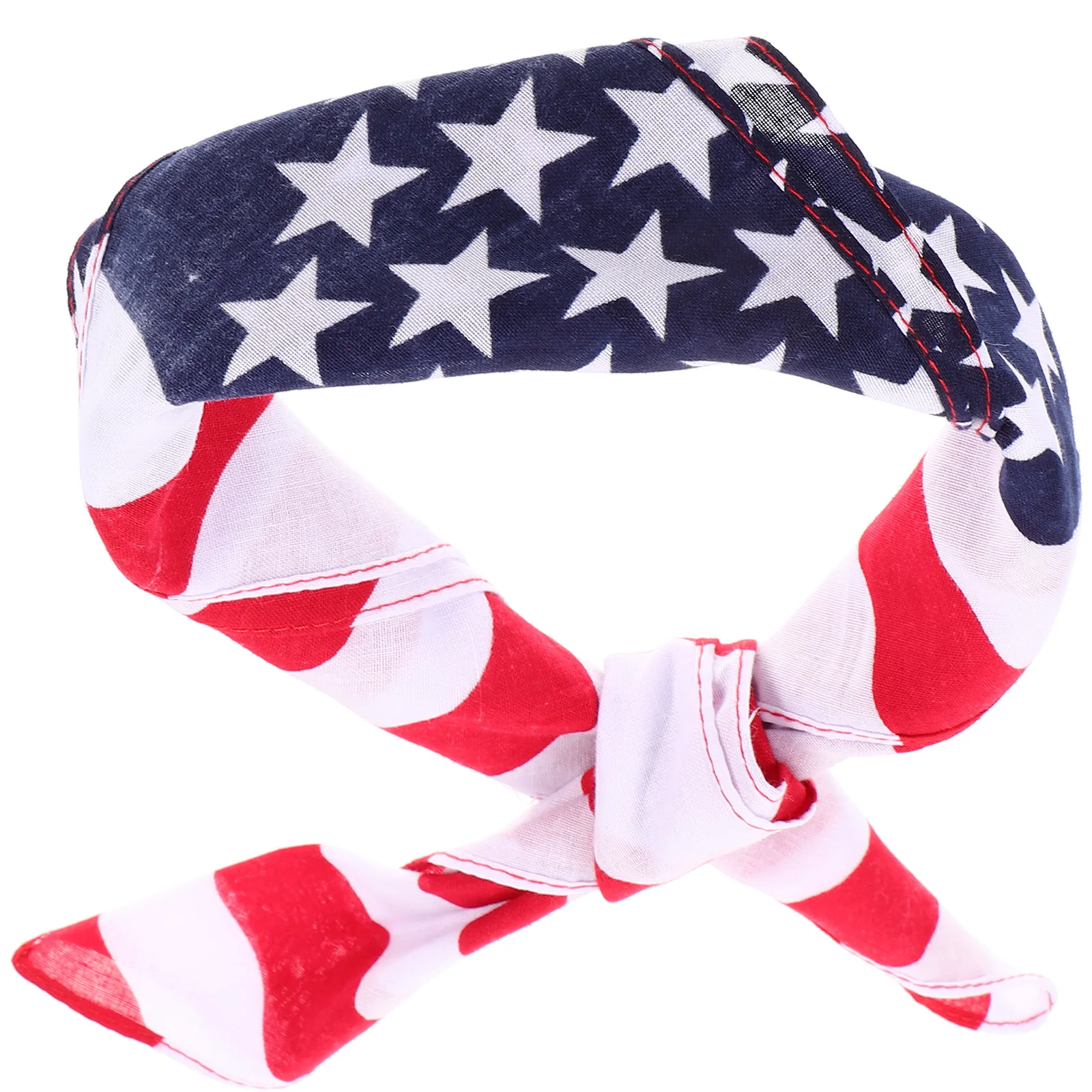Bandane per donna uomo bandiera americana multifunzionale foulard fascia accessori per capelli sciarpa stampata eventi scolastici all'aperto