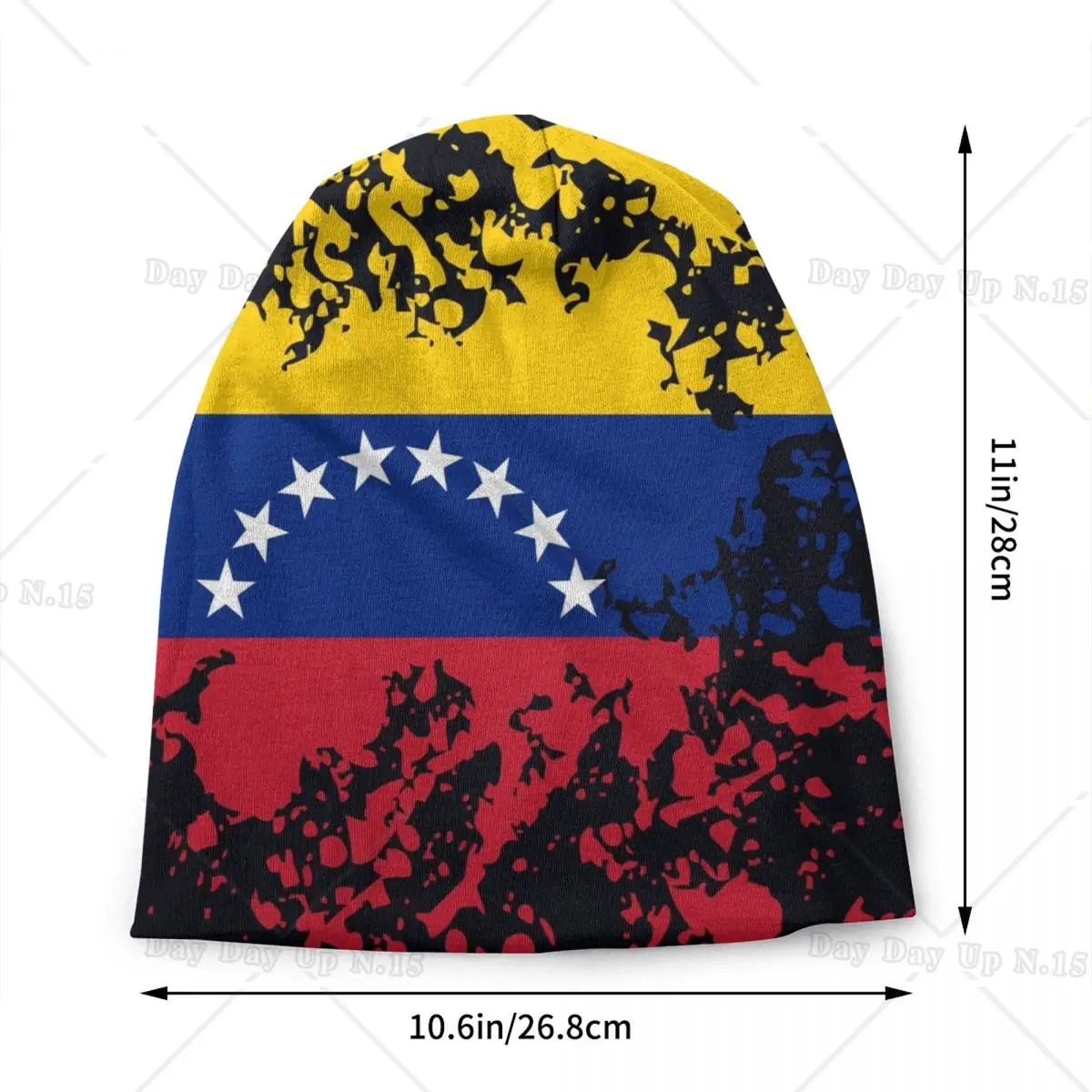 Venezuela Flag Splatter Skullies Beanies Caps Hip Hop Winter Warm Knitting Hat Adult Unisex Venezuela Proud Bonnet Hats