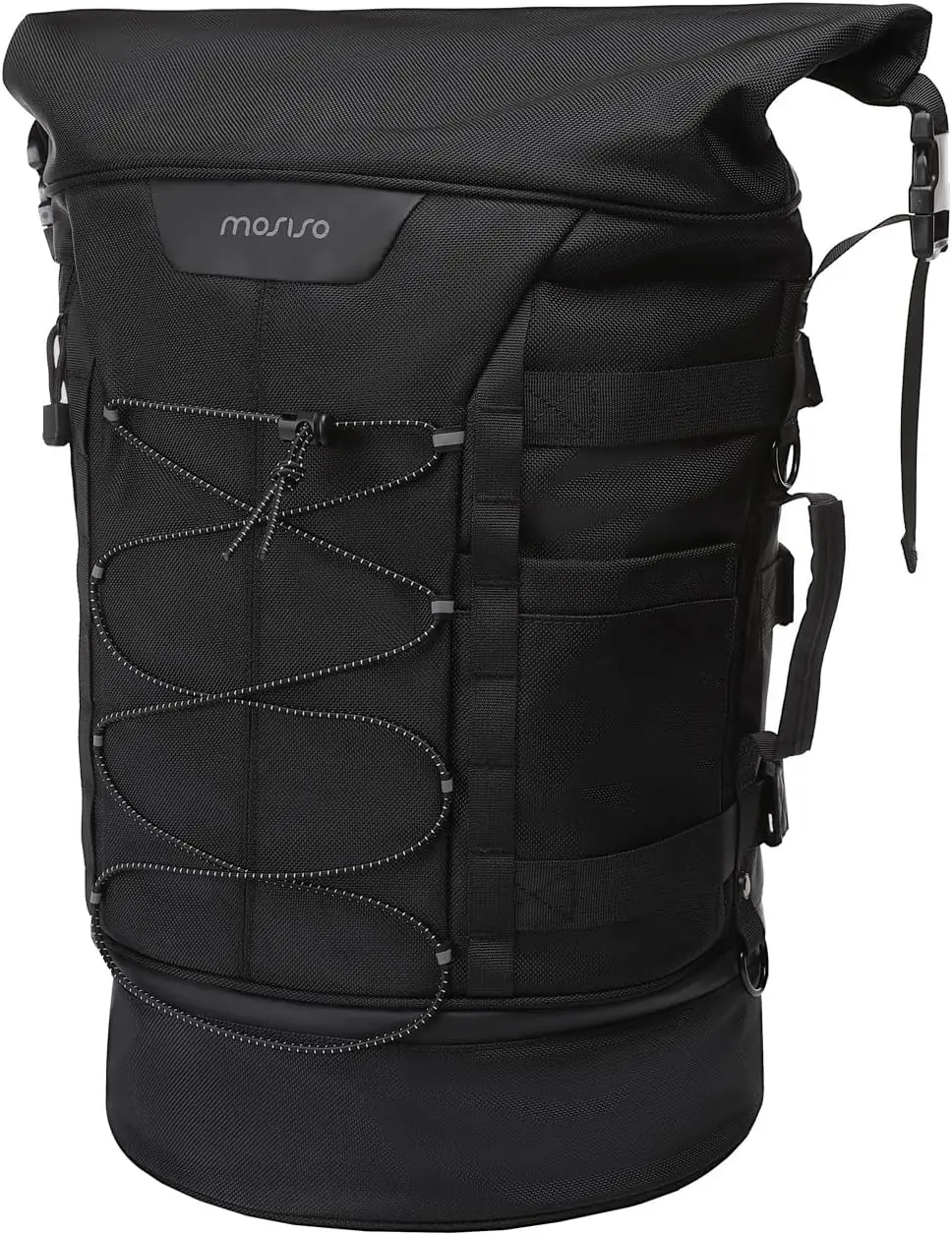 

Large Capacity 30L-48L Expandable Waterproof Motorcycle Tail Bag with Rain Cover & Shoulder Strap, Black