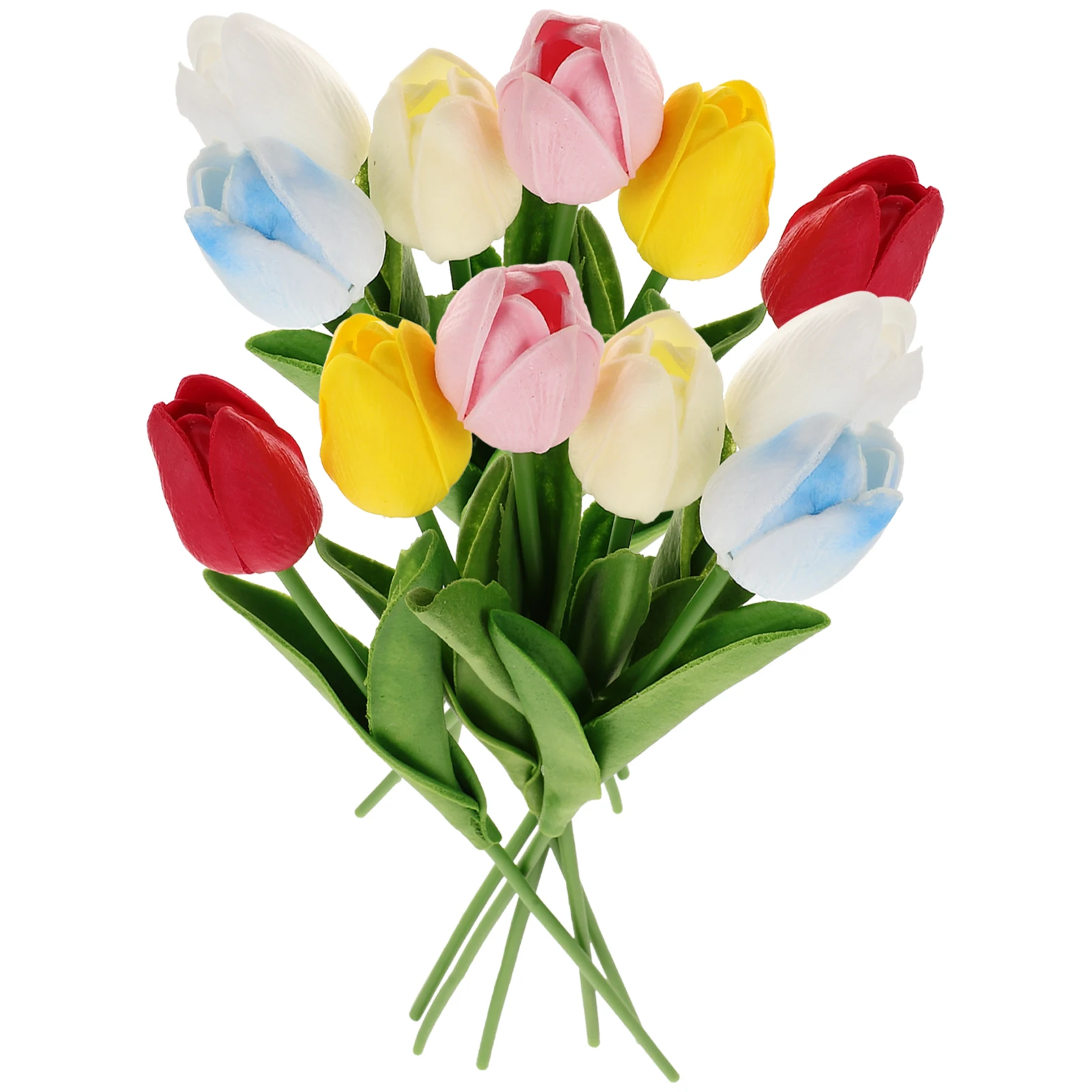 

12 Pcs Tulips Bulk Floral Decor Realistic Fake Realistic Fake Flowers Home Ornaments Multi Color Spring Props