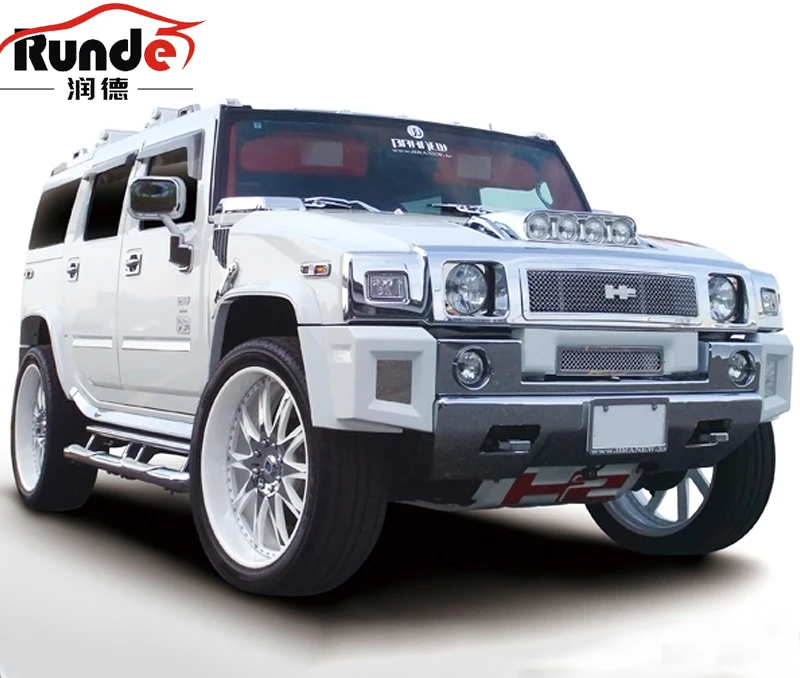 Runde FRP Material For Hummer H2 2003-2008 Wide Body Kit Wheel Eyebrow Front Wrap Angle High Fit Hot Sales