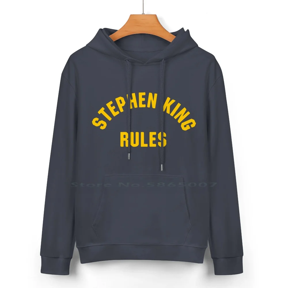 Stephen King Rules Pure Cotton Hoodie Sweater 24 Colors Stephen King Rules Steven King Rules Monster Squad Funny Movie 80s