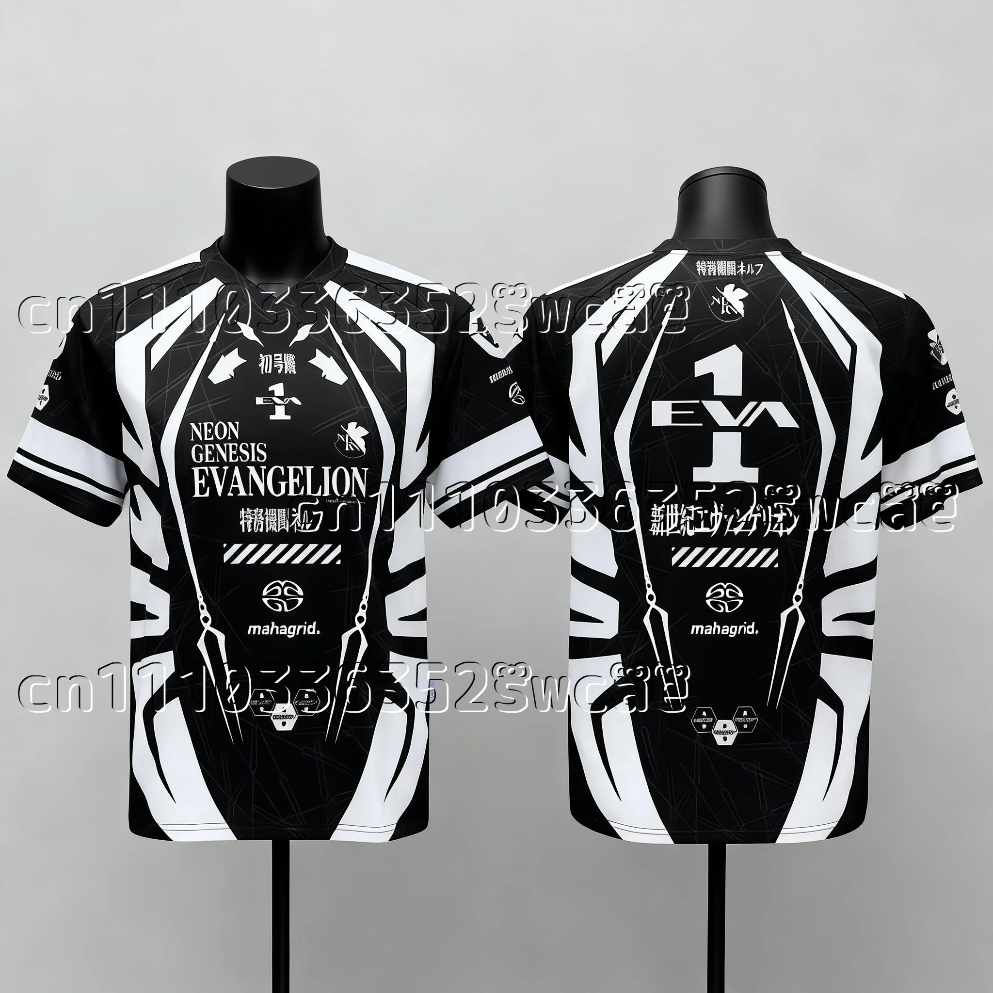 Bandai New Century Evangelion Initial Machine Theme Jersey Training Clothes Summer T-shirt Suitable for Adult Home Matching