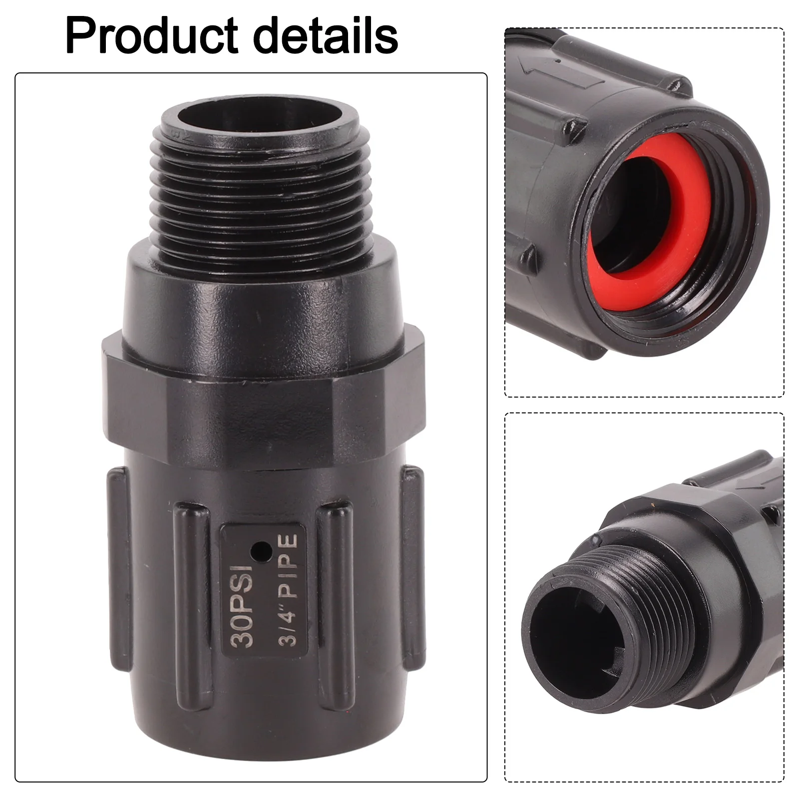 Valve Pressure Regulator 10PSI Flame-Resistant For Farm Garden Hose 3/4\\\" Black Drip Irrigation High Quality