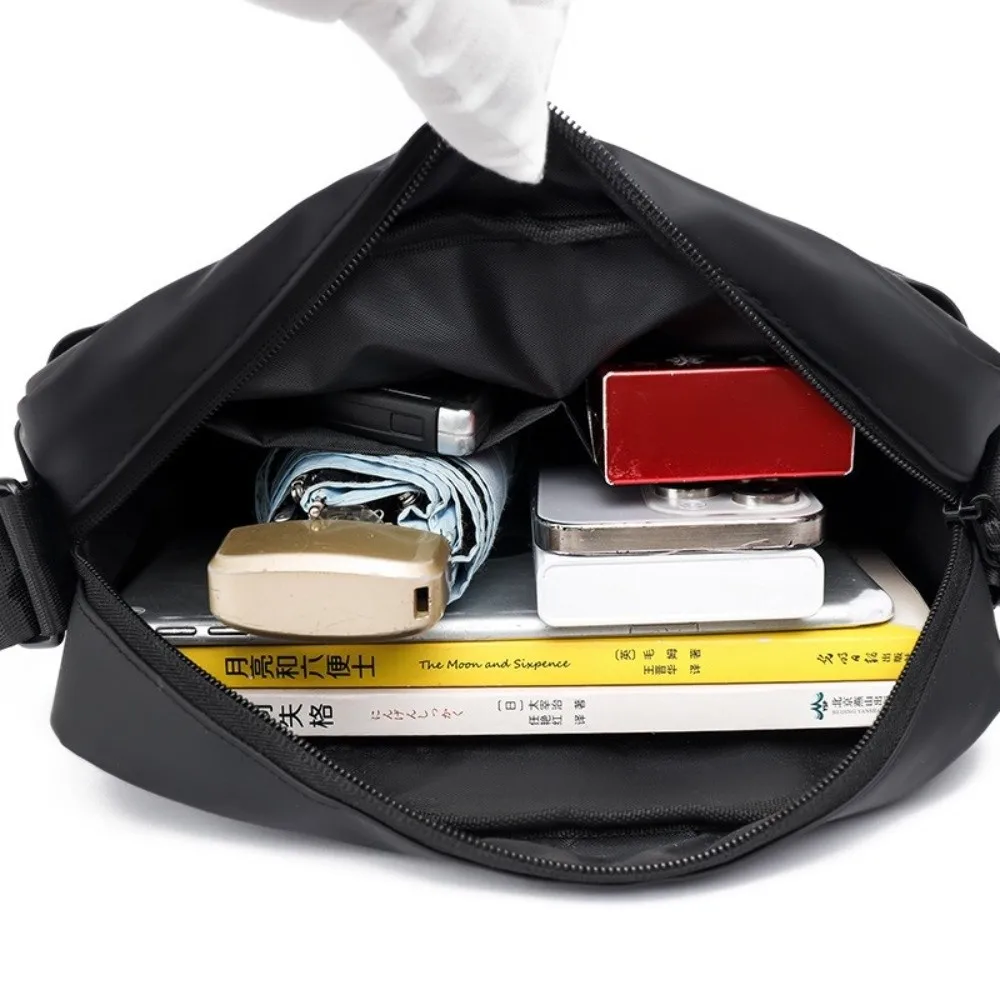 

Single Shoulder Men's Shoulder Bag Fabric Large Capacity Man Messenger Bag Square Multi-Pockets Nylon Crossbody Bag Outdoor