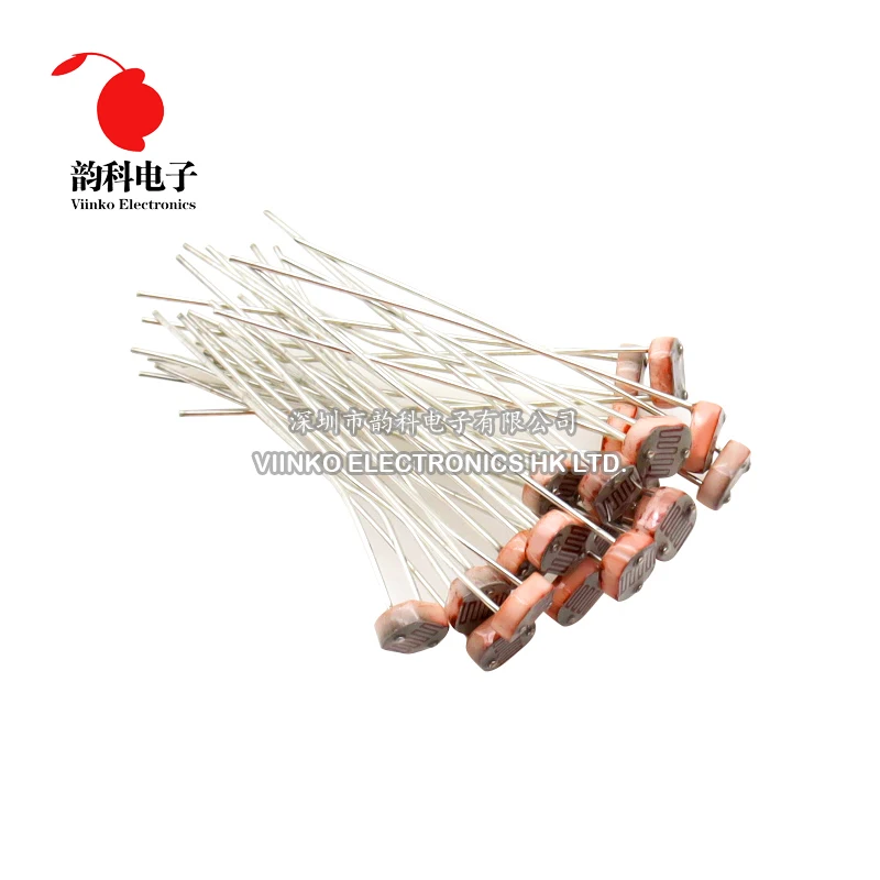 20PCS LDR Photo Light Sensitive Resistor Photoelectric Photoresistor 5528 GL5528 5537 5506 5516 5539 5549 For Arduino