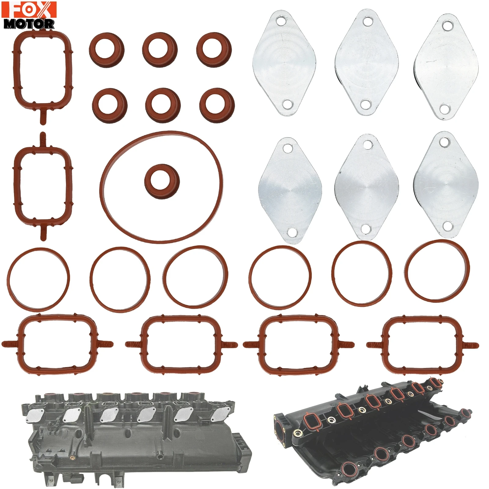 Swirl Flap Intake Manifold Gasket Repair kit 6X 32MM For BMW E46 E66 F03 E64 E83 E53 E67 E91 E65 E72 F01 Car Parts Accessories