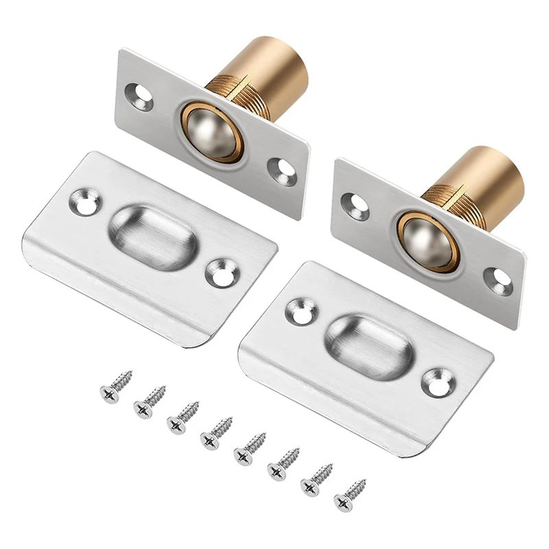 Chiusura per porta a sfera regolabile ABAE, chiusura per porta con cuscinetto a sfera per armadio, porta di chiusura per porte interne, confezione da 4