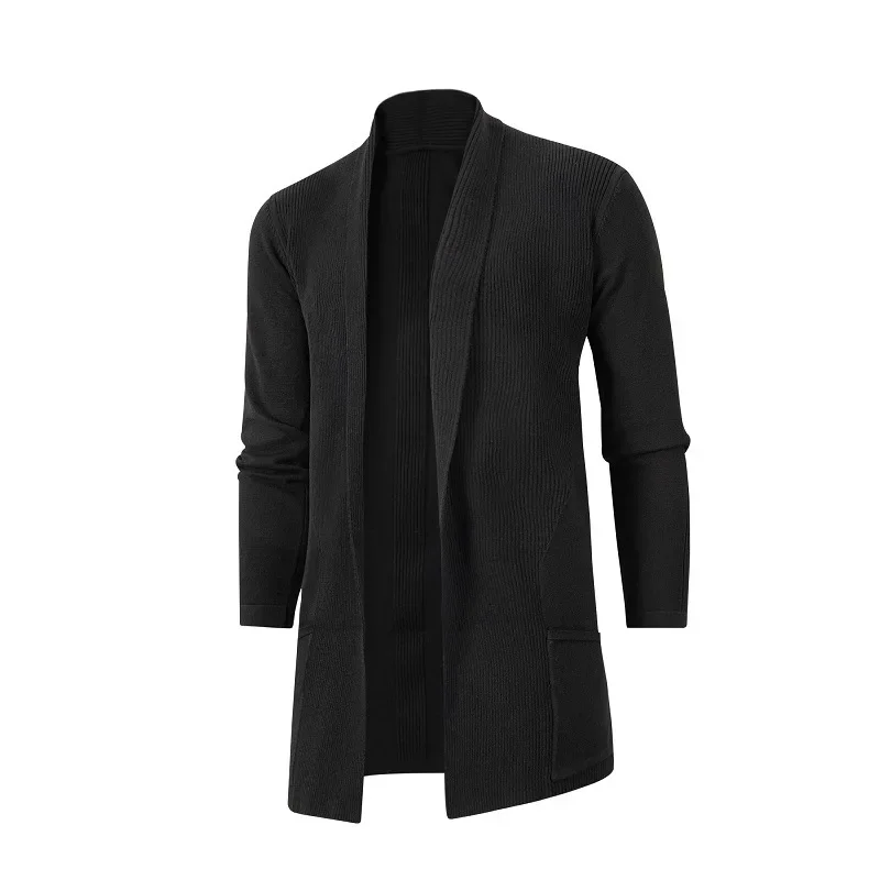 Men’s Mid-Length Knitted Sweater Casual Slim Fit Cardigan Coat Large Size Korean Style Spring Autumn Season Outerwear 3 Men's Mid-Length Knitted Sweater Casual Slim Fit Cardigan Coat Large Size Korean Style Spring Autumn Season Outerwear 3