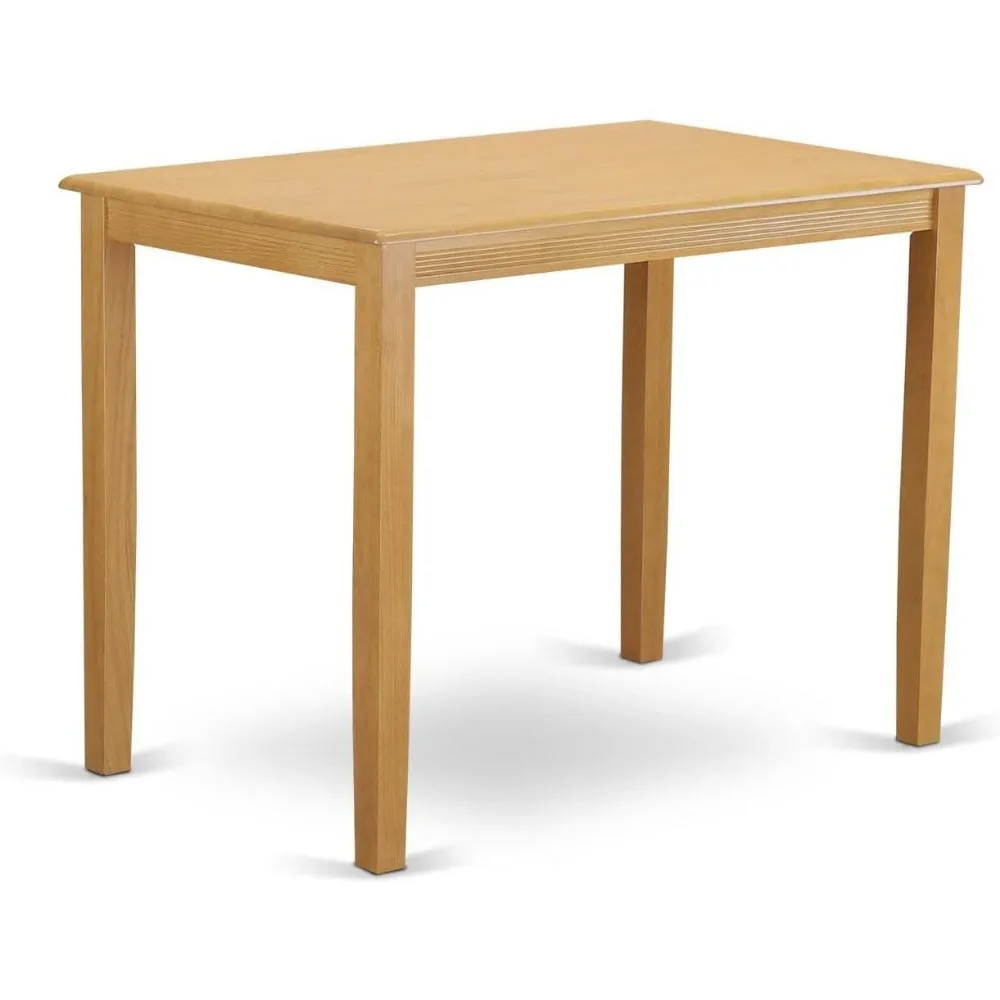 직사각형 테이블과 2개의 나무 스툴이 포함된 주방용 카운터 높이 식탁 세트