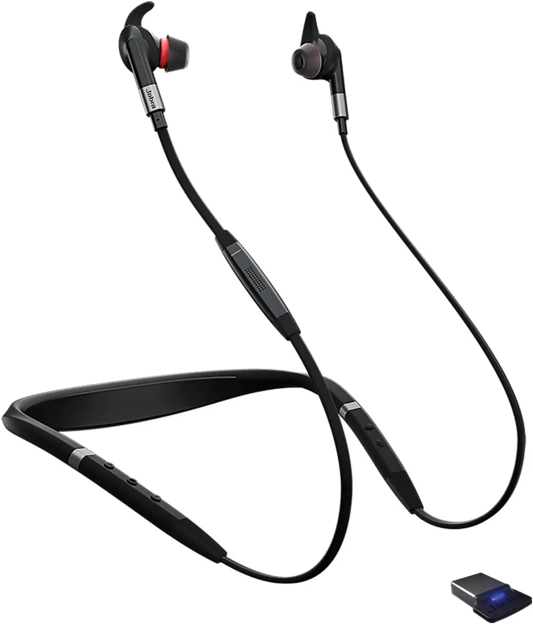 Jabra Evolve 75e MS Teams Bluetooth Wireless In-Ear Earphones with Mic - Noise-Canceling