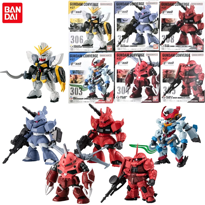 Bandai Genuino FW GUNDAM CONVERGE 27 Anime Figura Zaku Commander Action Toys per Ragazzi Ragazze Regalo Di Natale Modello Da Collezione