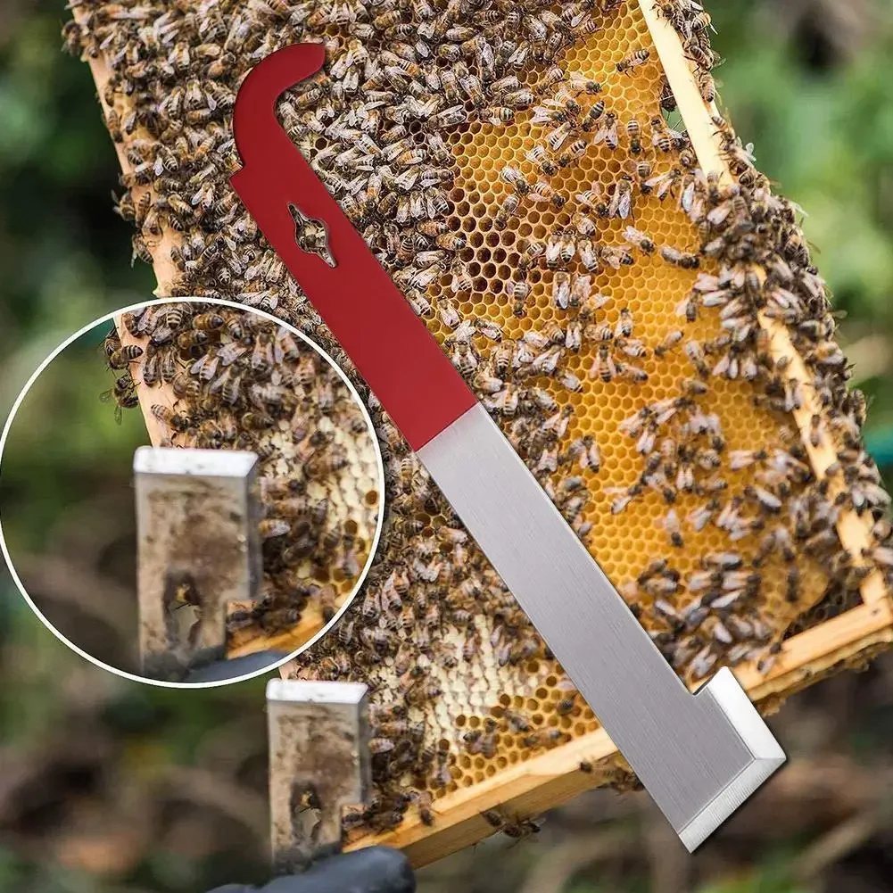 

1PC 27cm Beekeeping Steel J Shape J-type Tool Bee Multifunctional Hook Tools Curved Red Tail Hive Scraper Beekeeping