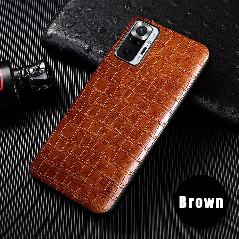 Luxury Crocodile PU Leather Case For Xiaomi Redmi Note 10 Pro Max 10S Lite 10T Cover for Redmi Note 10C 10A 4G 5G Slim Fit Case
