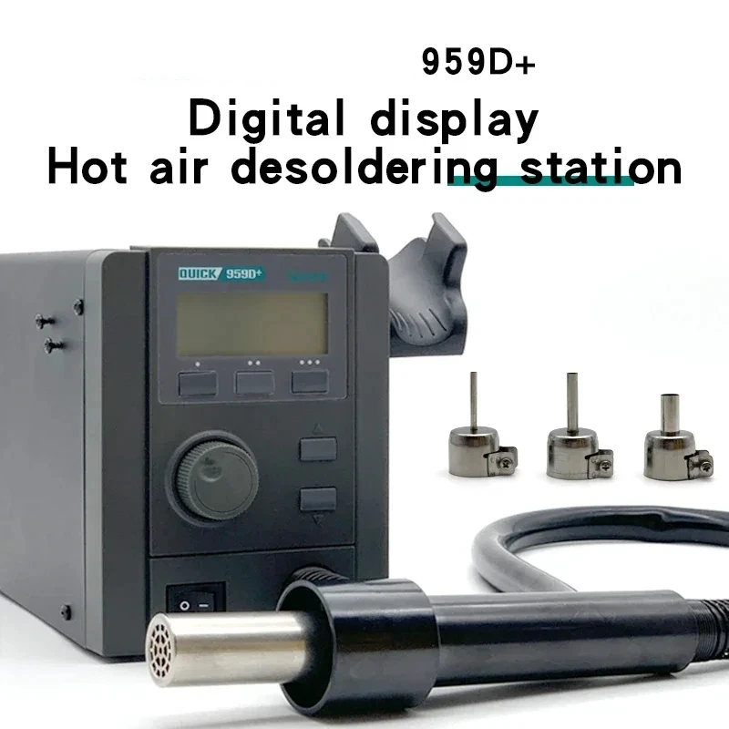 Stasiun Rework Udara Panas Industrial Grade Quick 959D+ untuk Pekerjaan Perbaikan yang Berat